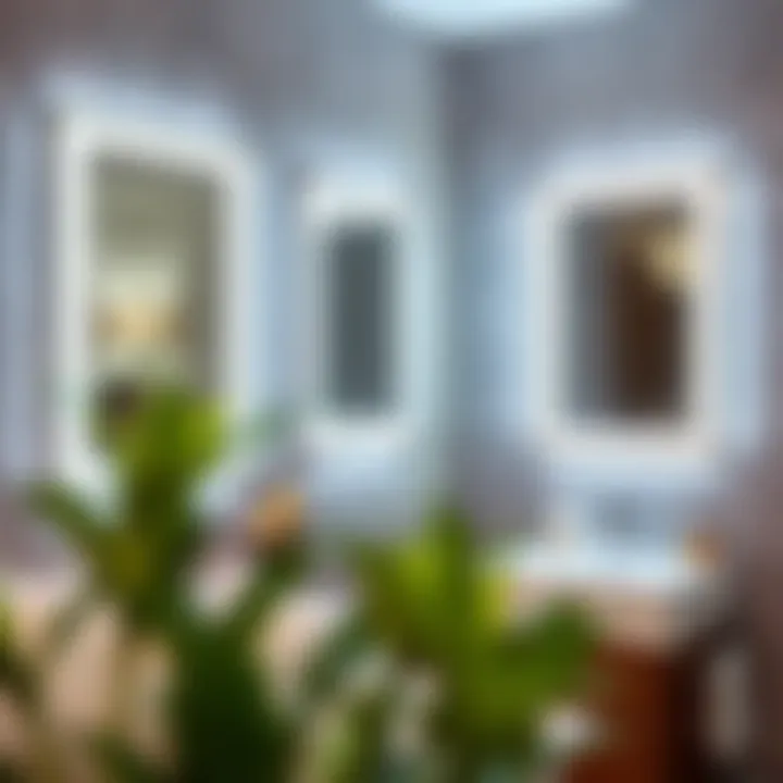 Comparison of various backlit LED mirror styles and designs