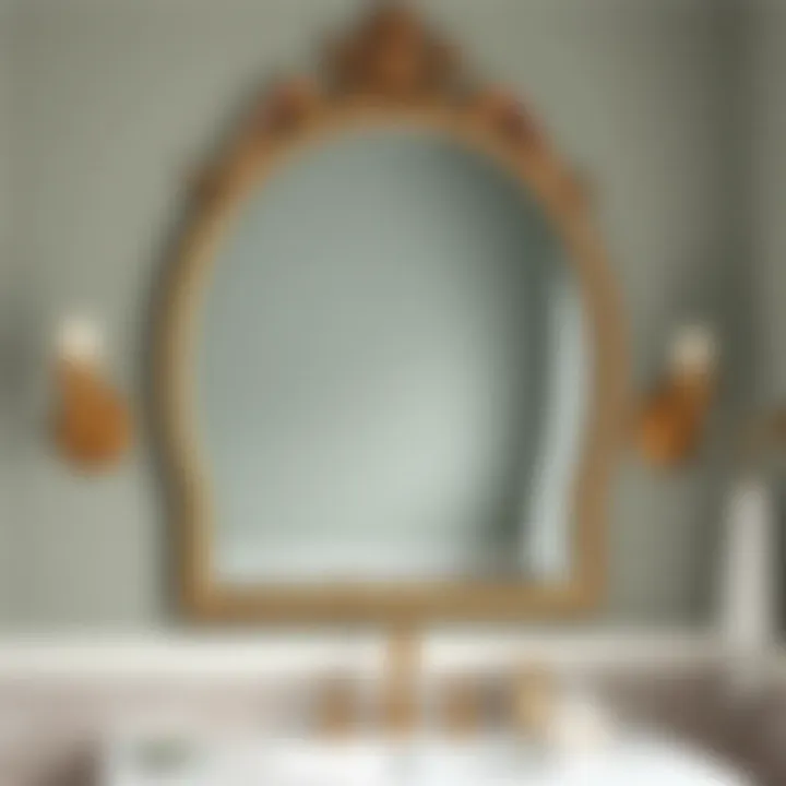 Timeless Charm: Vintage Bathroom Mirrors Vintage-inspired bathroom mirror framed with ornate details