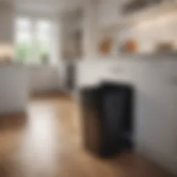 Elegant built-in garbage can design in a modern kitchen setting