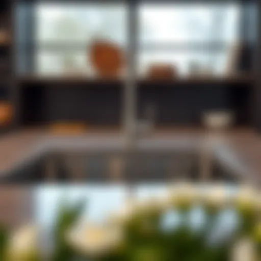 Modern stainless steel kitchen sink with elegant design