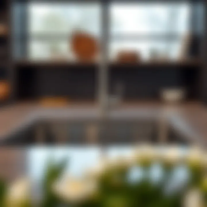 Modern stainless steel kitchen sink with elegant design