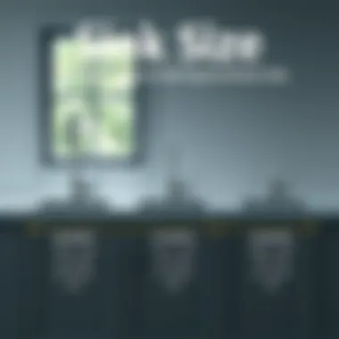 Size comparison of different sink types