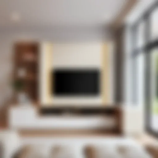 Stylish modern TV cabinet with integrated storage