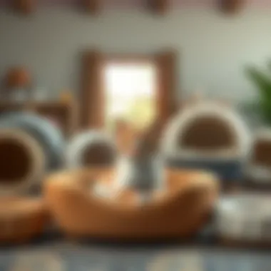 Various cat bedframes showcasing different materials