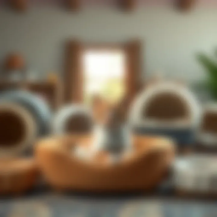 Various cat bedframes showcasing different materials