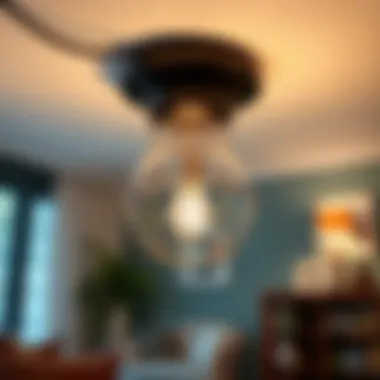 Installation process of a plug-in ceiling fixture