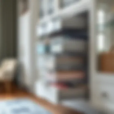 Innovative Storage Solutions Clear stackable pull-out drawers showcasing organization