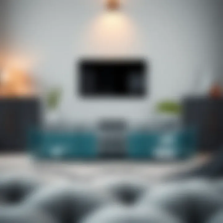 Chic Glass TV Stand Showcasing Modern Aesthetics Chic glass TV stand showcasing modern aesthetics and functionality