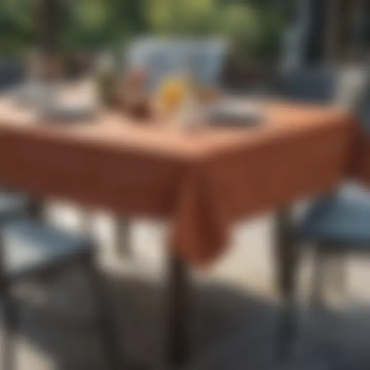 Durable fabric options for outdoor table covers