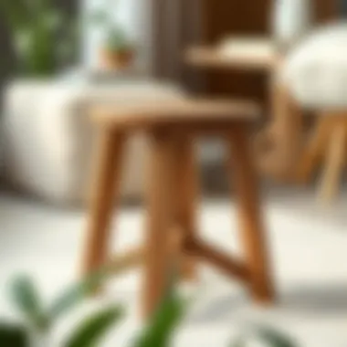 Minimalist stool crafted from reclaimed materials