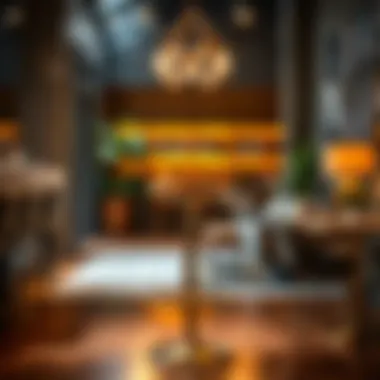 Modern metal bar stool in a chic setting