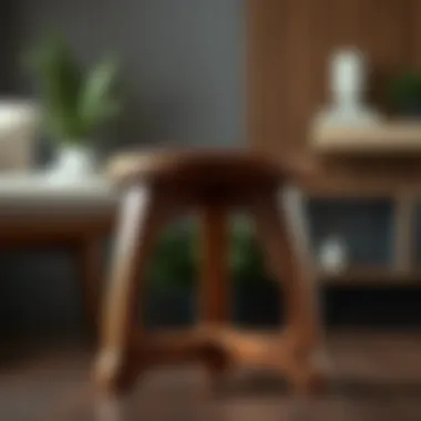 Stylish wooden stool with unique design