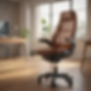 Ergonomic design of a spinning chair showcasing lumbar support.