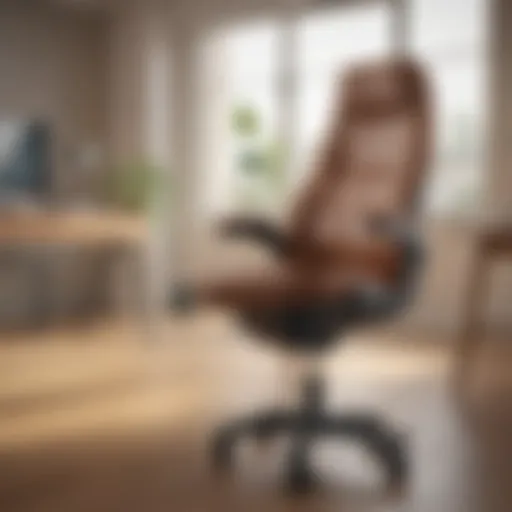 Ergonomic design of a spinning chair showcasing lumbar support.