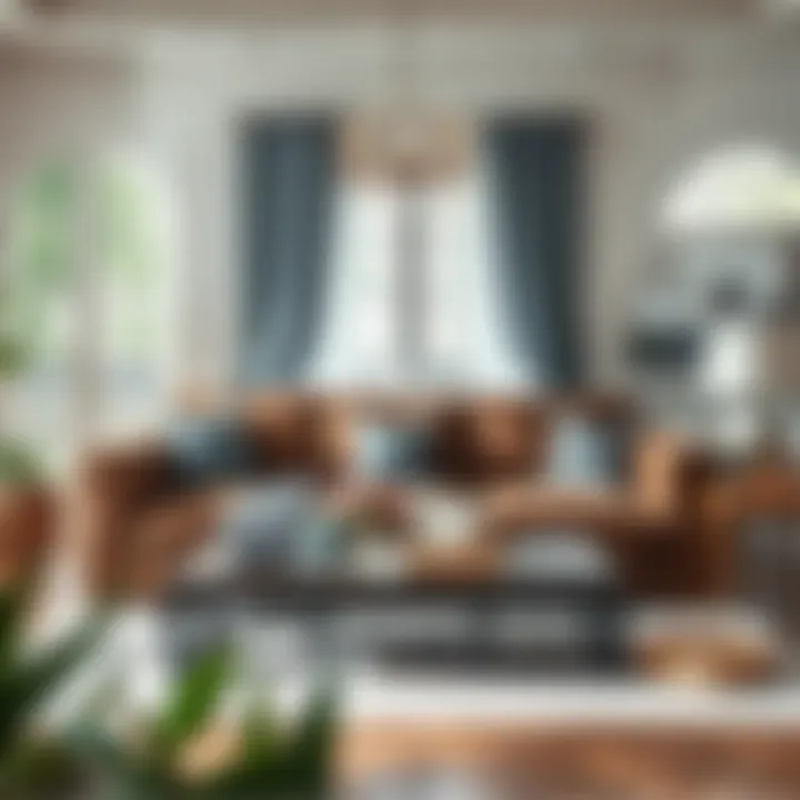 An elegantly arranged room showcasing the seamless integration of a sofa cover into decor