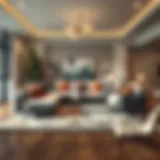 Elegant living room layout featuring a sectional sofa with chaise and a perfectly sized rug