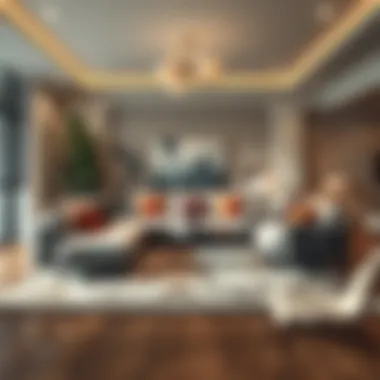 Elegant Living Room with Sectional Sofa and Rug Elegant living room layout featuring a sectional sofa with chaise and a perfectly sized rug