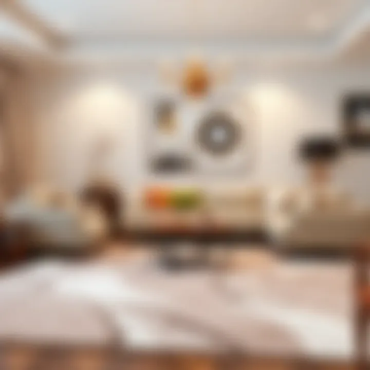 Stylish Decor with Sectional Sofa and Rug Stylish decor featuring a sectional sofa and complementary rug size that enhances the room's aesthetic