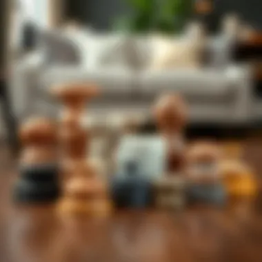 Variety of furniture leg protectors displayed together