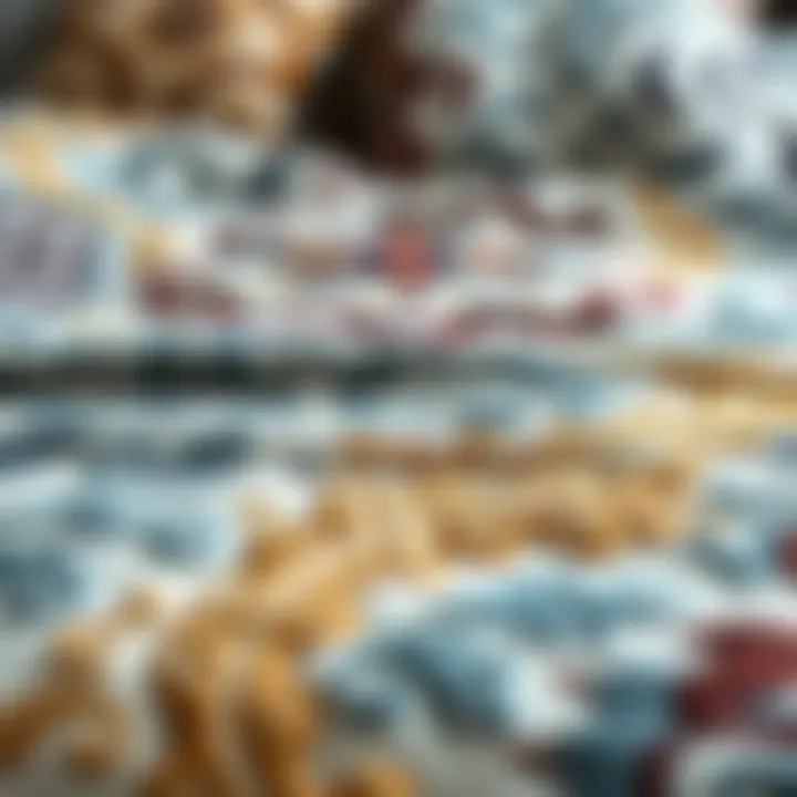 Exploring Textures and Patterns in Twin Comforters Close-up of intricate patterns and textures on a twin comforter