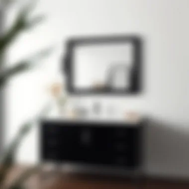 Sleek Modern Black Vanity Design Sleek design of a black bathroom vanity in modern decor