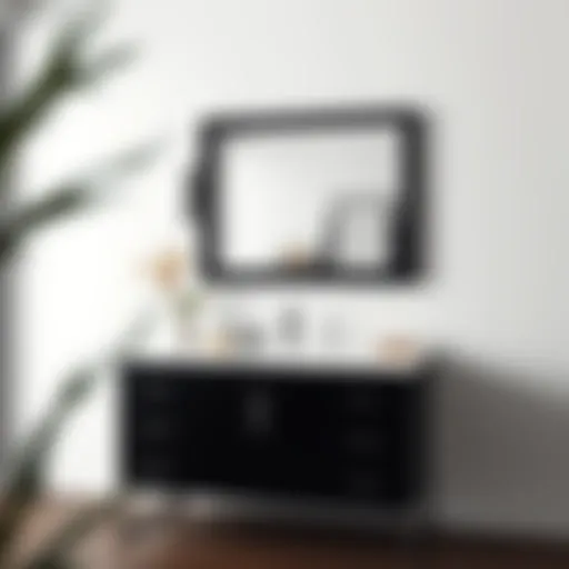 Sleek Modern Black Vanity Design Sleek design of a black bathroom vanity in modern decor