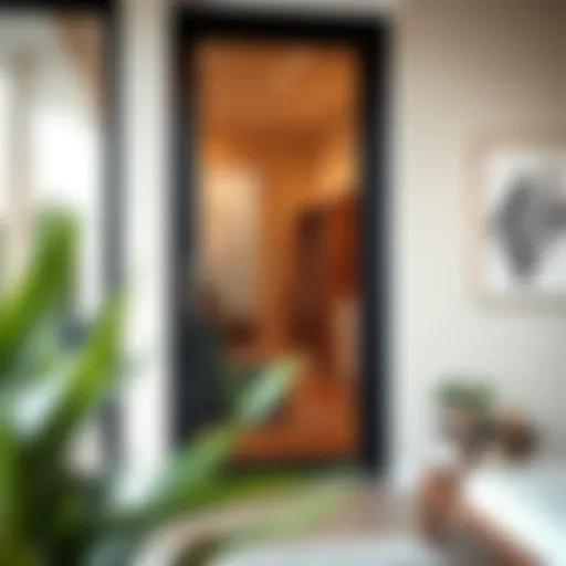 Elegant magnetic screen door enhancing indoor-outdoor flow