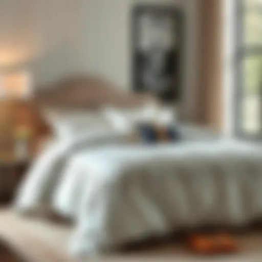 Elegant Comforter Set Elegant comforter set displayed on a neatly made bed