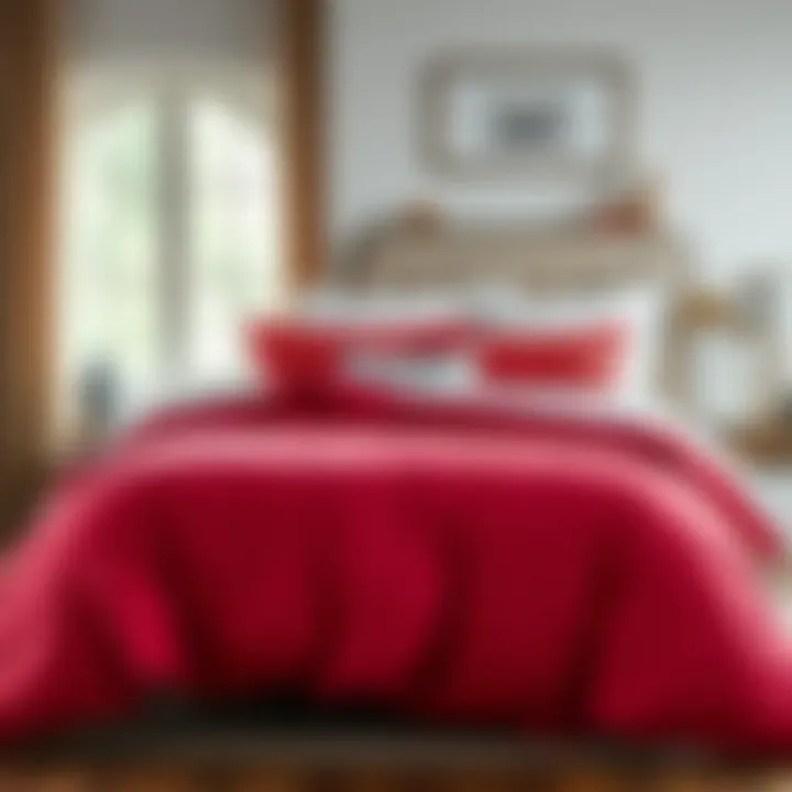 Comforter set with vibrant colors enhancing home decor