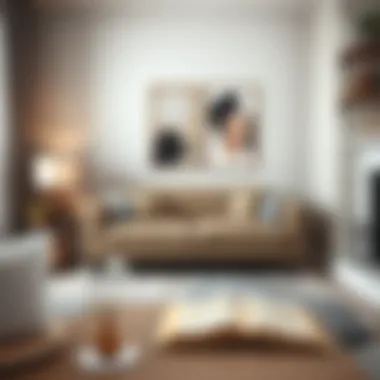 Affordable small couch displayed in a well-decorated corner