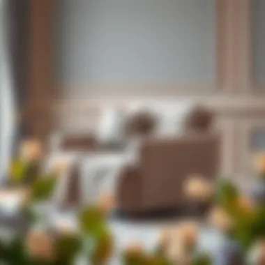 Stylish Armless Sofa Chair Elegant armless sofa chair adorned with a stylish cover