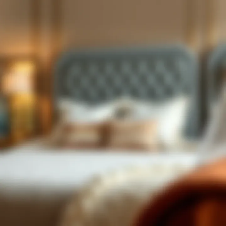 Luxurious materials used in bed spread design