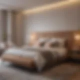 Elegant bedroom featuring ambient drop lights