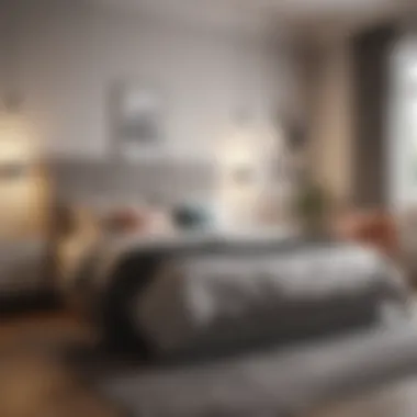 Stylish bedroom decor with unique drop lights