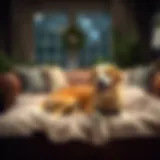 Durable pee proof dog blanket in a cozy living room