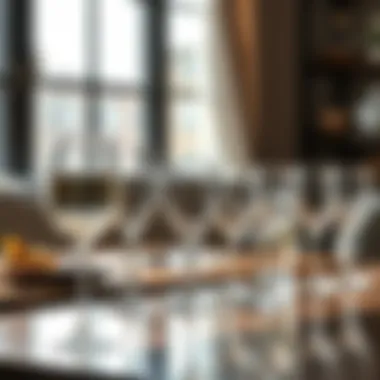 A collection of break proof drinking glasses displayed elegantly on a table.