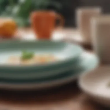 A close-up view of eco-friendly materials used in children's dinnerware.