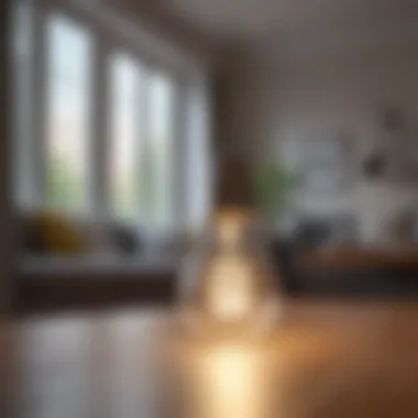 Energy-Efficient Smart Light Bulb An energy-efficient smart light bulb in an elegant setting.