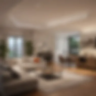 Interior Design with Smart Lighting Options A beautifully designed interior showcasing various light fixture options.