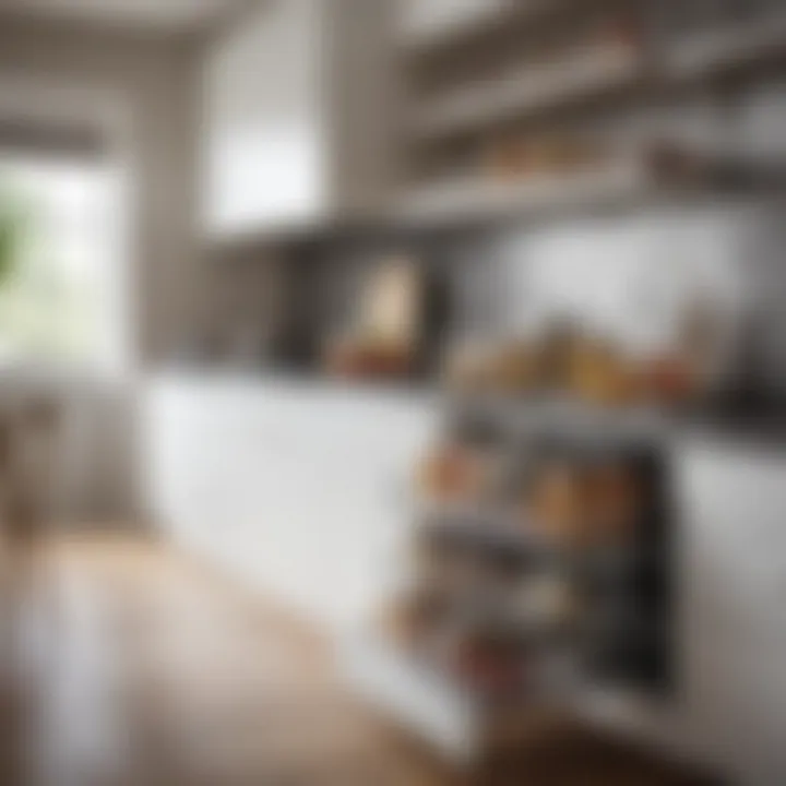 Organized kitchen scene featuring stackable containers enhancing space efficiency