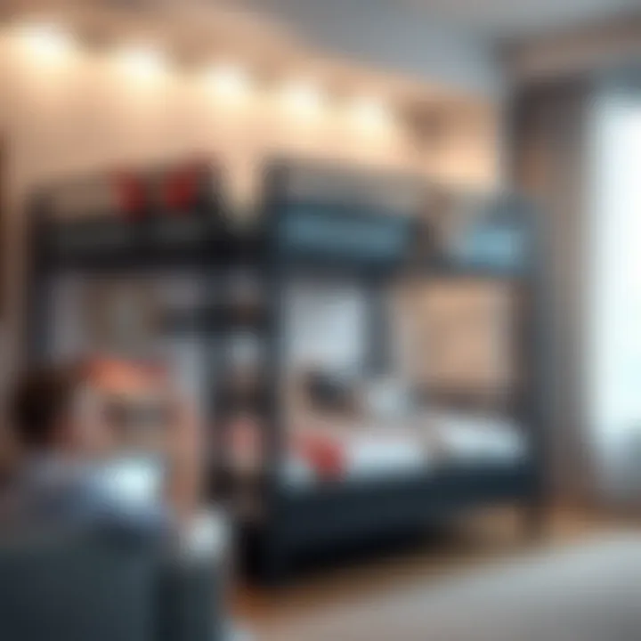 Safety features of a full bunk bed installation