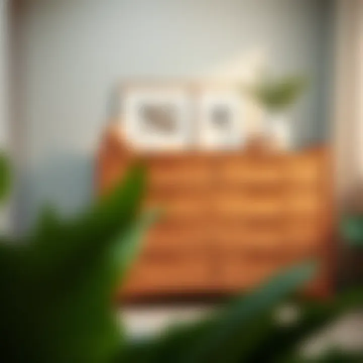 Functional Dresser: Storage Meets Aesthetic Appeal Functional dresser utilized for storage and decor