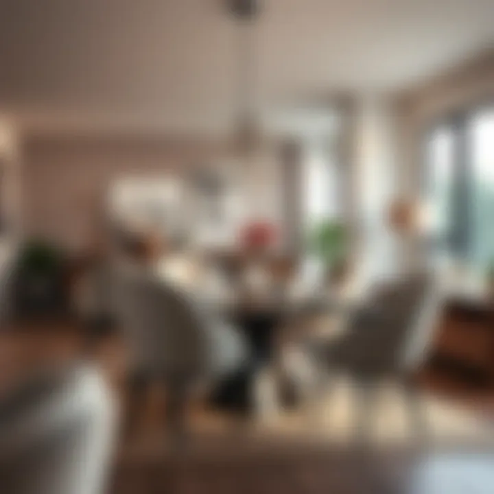 Modern dining area with budget-friendly furniture