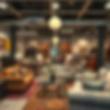 Showroom showcasing diverse discount furnishings