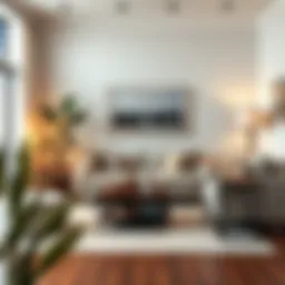 Stylish living room setup with discount furniture