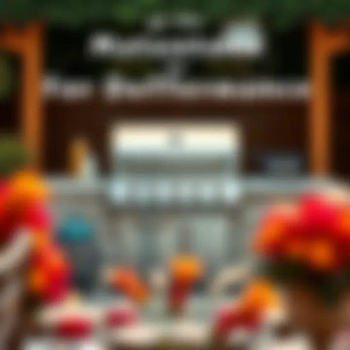 Well-maintained drop-in grill with accessories