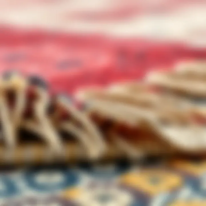 Close-up of the texture and material of a Kilim Fars rug