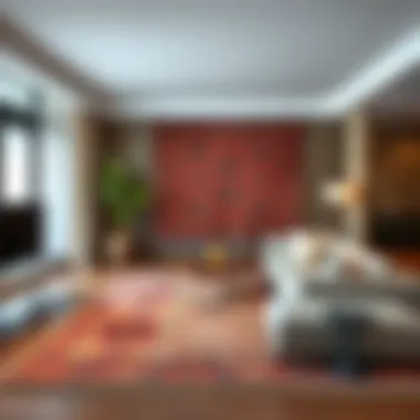 Kilim Fars rug displayed in a contemporary living room setting