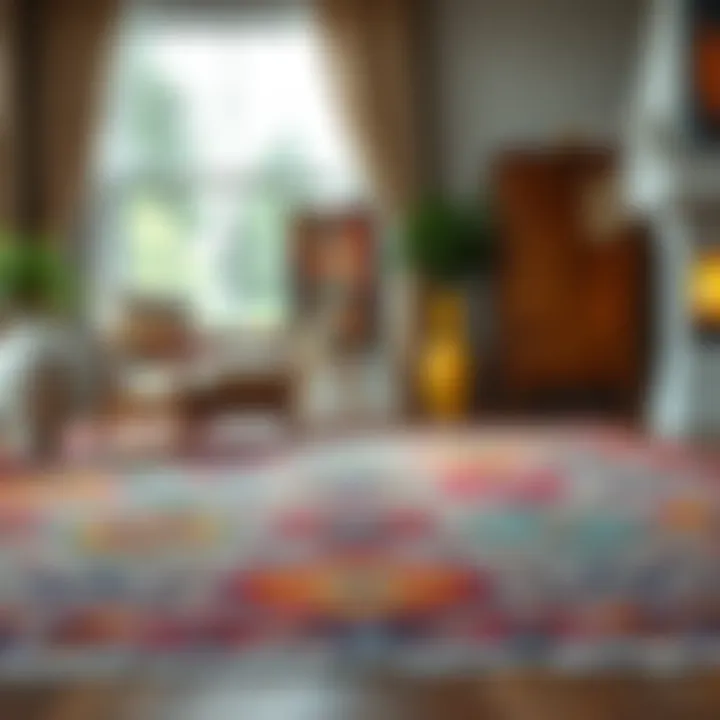 Vibrant patterns of Kilim Fars rug showcasing intricate designs