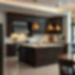 Elegant kitchen island cover with intricate design